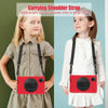For Xiaomi Redmi Pad SE 8.7 Rotatable Holder Silicone Hybrid PC Tablet Case with Shoulder Strap(Red)