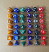 5 Set Creative RPG Game Dice Colorful Multicolor Dice Mixed DND Dice(Purple)