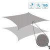 Triangle Outdoor Garden Sunshade Sail Waterproof Anti-UV Canopy, Size: 6m x 6m x 6m(Beige)