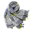 180 X 85cm  Women Cotton And Linen Scarf Retro Splicing Bohemian Printed Silk Shawl SL2310-017