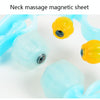Manual Cervical Massager Home Multi-Function Shoulder And Neck Massage Roller, Shape: Strengthen Magnetic Therapy Blue