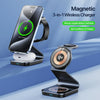 DUZZONA W21 Qi2 15W 3 in 1 Magnetic Wireless Charger Stand(Black)