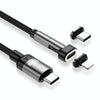 ENKAY 2 in 1 PD 100W / 27W 180 Degrees Rotation Magnetic Type-C / 8 Pin Fast Charging Data Cable with LED Light, Length:1m