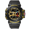 SMAEL 8043 Multifunctional Dual Display Shockproof Outdoor Waterproof Sports Quartz Watch(Black Gold)