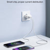 J0YROOM TCF05 20W USB+USB-C/Type-C Dual Interface Fast Charger Set, Specification:EU Plug(White)