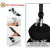 Door Back Hat Clip Hook Door Back Storage And Sorting Lanyard Home Bedroom Clothing Rack Metal Hook, Style: 1 Lanyard+20 Clips+2 Hooks(Black)