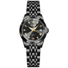 OLEVS 9931 Women Butterfly Buckle Luminous Waterproof Quartz Watch(Black)
