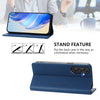 For Samsung Galaxy M54 5G Global / F54 RC01 Dual-Folded Magnetic Suction RFID Leather Phone Case(Dark Blue)