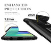 For Galaxy S10 Carbon Fiber Protective Case with 360 Degree Rotating Ring Holder(Black)