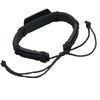 B01916 Men Leather Wolf Head Woven Bracelet(Black)