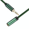 0.5m AUX 3.5mm Male to 3.5mm Female Cable Audio Cable(Green)
