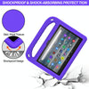 For Amazon Fire 7 2022 Handle EVA Shockproof Tablet Case with Triangle Holder(Purple)