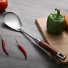 304 Stainless Steel Wooden Handle Kitchenware Kitchen Equipment, Style: Rice Spoon