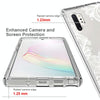 For Samsung Galaxy Note10+ PC+TPU Transparent Painted Phone Case(White Flower)