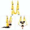 6 Handles Bodybuilding Handstand Inelasticity Aerial Yoga Hammock(Yellow)