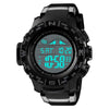 SKMEI 1380 Men Fashionable Outdoor 50m Waterproof Digital Watch Large Dial Sports Wrist Watch(Black)