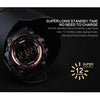 EX16 1.12 Inch FSTN LCD Full Angle Screen Display Sport Smart Watch, IP67 Waterproof, Support Pedometer / Stopwatch / Alarm / Notification Remind / Call Notify / Camera Remote Control / Calories Burned, Compatible with Android and iOS Phones(Red)