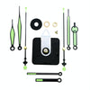 Shaft Length 18.5mm Quartz Clock Silent Movement + Luminous Hands DIY Kit,Spec: Movement+3 Sets Needles