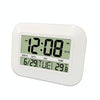 Household Big Screen Digital Electronic Alarm Clock Minimalist Living Room Mute Wall Clock(White)