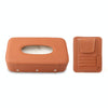 Car Litchi Texture Hanging Tissue Box Sun Visor Card Storage Clip(Brown)