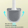 Soft Rubber Toilet Brush Clamp No Dead Space Cleaning Brush, Size: Leakage(Ice Blue)