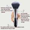 4 In 1 Black Pebbles Makeup Brush Set Eyeshadow Brush Foundation Brush Portable Makeup Brush,Style: Bare Brush