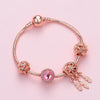 SL136 19cm Women Rose Gold Beaded Bracelet