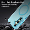 For Samsung Galaxy S24 FE 5G MagSafe Frosted Translucent TPU + PC Full Coverage Phone Case(Blue)