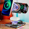 KTM8 15W 3 in 1 Portable Folding Magnetic Wireless Charger (White)