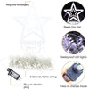 10LM 350 LED Star Waterfall Light Christmas Tree String Lights Outdoor Meteor Light, Plug Spec: EU Plug(White Light)