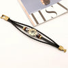 2 PCS Couple Lovers Jewelry Leather Braided Constellation Detail Hand Chain Bracelet, Size: 21*1.2cm