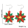 Christmas Element Cartoon Decoration Earrings Shiny Earrings, Spec: Flower