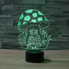 Black Base Creative 3D LED Decorative Night Light, Rechargeable with Touch Button, Pattern:Mushroom 2