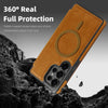 For Samsung Galaxy S23+ 5G Linton MagSafe Leather Phone Case(Coffee)