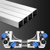 Single Tube 4 Wheels + 4 Legs Adjustable Stainless Steel Refrigerator Bracket Washing Machine Base Bracket