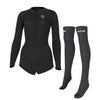 SLINX 1832 2 in 1 2mm Neoprene Super Elastic Warm One-piece Bikini Quick-drying Wetsuit for Women, with Warm Diving Stocking, Size: S
