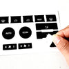 For 2005-2010 Volkswagen Touareg/Passat Steering Wheel Window AC Switch Button Repair Sticker(8pcs /Set)