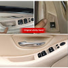 Car Imported Version Inside Doors Handle Pull Trim Cover 5141 7225 873 for BMW F10 F18, Left Driving (Dark Coffee)