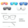 Retro Fashion Sunglasses Men and Women Coloured Lense Sun Glasses(Red)