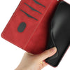 For Samsung Galaxy A56 5G Grid Stitching Leather Phone Case with Lanyard(Red)