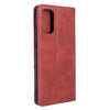 For Galaxy S20+ Rhombus Texture Horizontal Flip Magnetic Leather Case with Holder & Card Slots(Red)