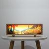 Warm Light Touch Control Wooden Acrylic Atmosphere Lightbox Decoration Painting Night Light(Beech)