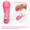 Portable Dog Water Bottle 300ml Pink - Leakproof & 3-in-1