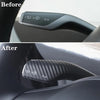 For Tesla Model 3 / Y 2pcs/Set Car Turn Signal Lever Carbon Fiber Pattern Protective Cover(Bright Red)