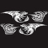2 PCS/Set D-498 Pterosaur Spitfire Pattern Car Modified Decorative Sticker(White)