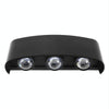 6 LEDs Garden Aluminum Double Head Wall Light(White Light)