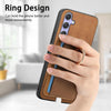 For Samsung Galaxy A54 5G Retro Cross Leather Ring Side Insert Card Bag MagSafe Phone Case(Brown)