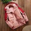 LSM-121 Women Autumn And Winter Jackets Grab Fleece Inner Lining Outdoor Hiking Clothes, Size:XL(Pink)
