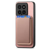 For Xiaomi Redmi K70 / K70 Pro 5G Retro Magsafe Card Bag PU Back Cover Phone Case(Pink)