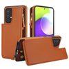 For Samsung Galaxy S20 Double Flap Zipper RFID Leather Phone Case with Short Lanyard(Brown)